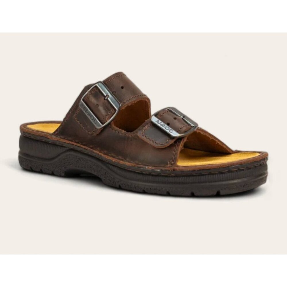 Naot Mikaela Crazy Horse Leather Sandals Womens 10/ Mens 8 Brown Open Toe Summer